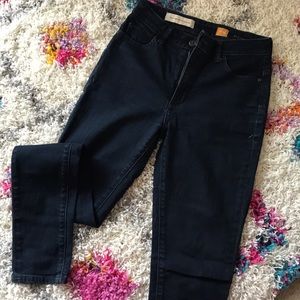 Pilcro Super dark blue high waisted skinny jeans